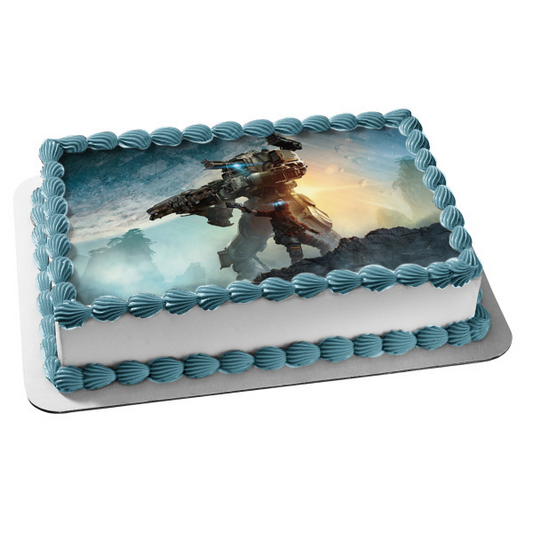 Titanfall Titan Pilot Sci Fi Gaming Shooter Edible Cake Topper Image ABPID52778