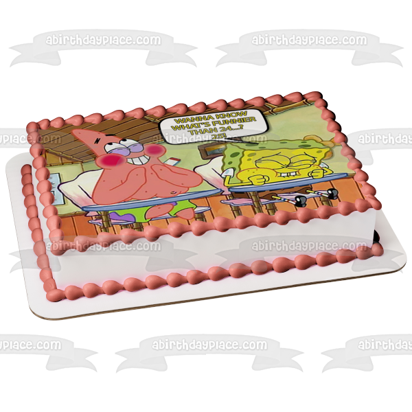 Bob Esponja Meme Patrick ¿Qué es más divertido que 24...? 25!!! Imagen comestible para decoración de tarta ABPID52793 