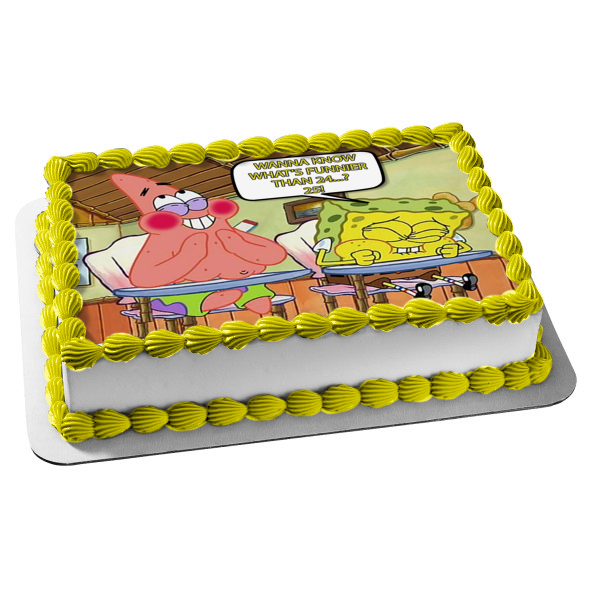 Fondant Birthday Cake Topper Compatible with Spongebob Sponge Head / 25  Birthday K1 : Amazon.com.be: Toys