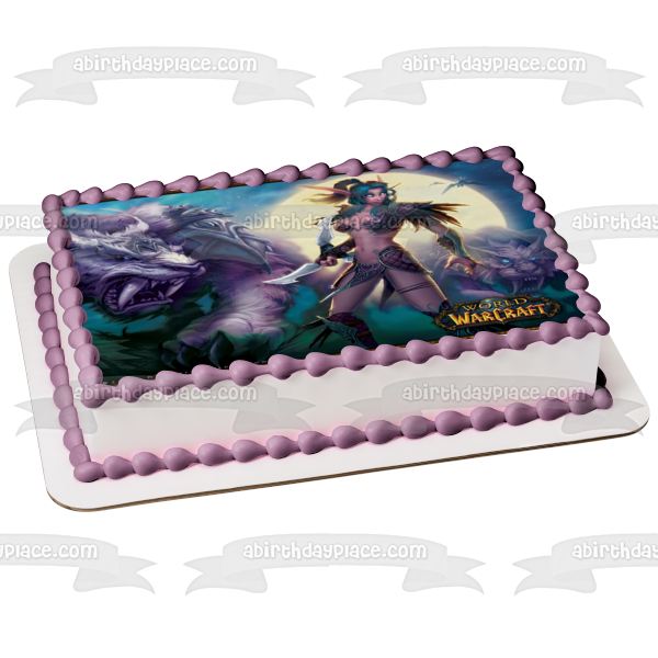 Imagen comestible para tarta de World of Warcraft Gaming Night Elf Sabre Cat ABPID52805 