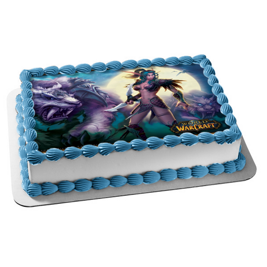 Imagen comestible para tarta de World of Warcraft Gaming Night Elf Sabre Cat ABPID52805 