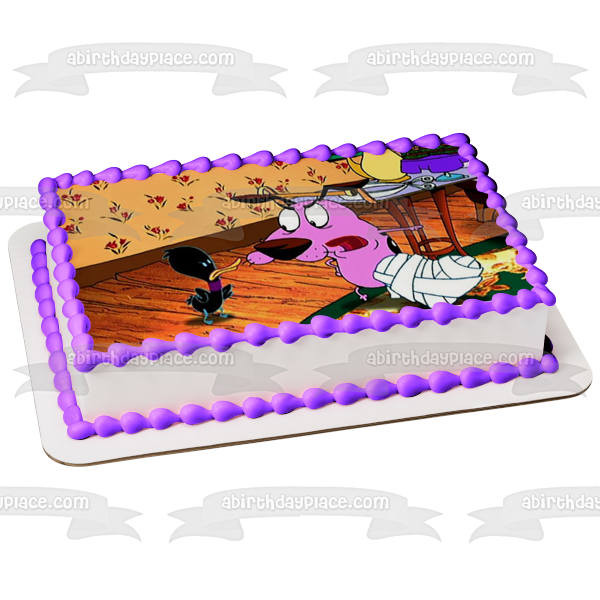 Courage the Cowardly Dog and Le Quack Edible Cake Topper Image ABPID52806