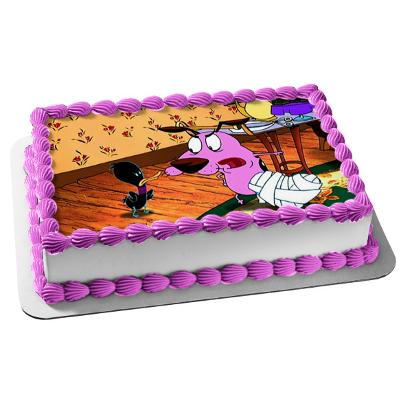 Courage the Cowardly Dog and Le Quack Edible Cake Topper Image ABPID52806