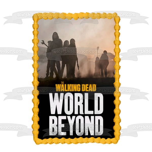 Walking Dead World Beyond Zombie TV Poster Edible Cake Topper Image ABPID52812