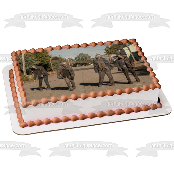 Imagen de adorno comestible para tarta del programa de televisión The Walking Dead World Beyond Zombies ABPID52815 