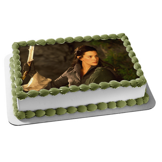 Arwen Undómiel Arwen Evenstar Daughter of Elrond Elvish Rivendell Lord of the Rings J. R. R. Tolkien LIV Tyler Edible Cake Topper Image ABPID52818