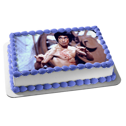 Bruce Lee Enter the Dragon Kung Fu Martial Arts Classic Film Edible Cake Topper Image ABPID52826