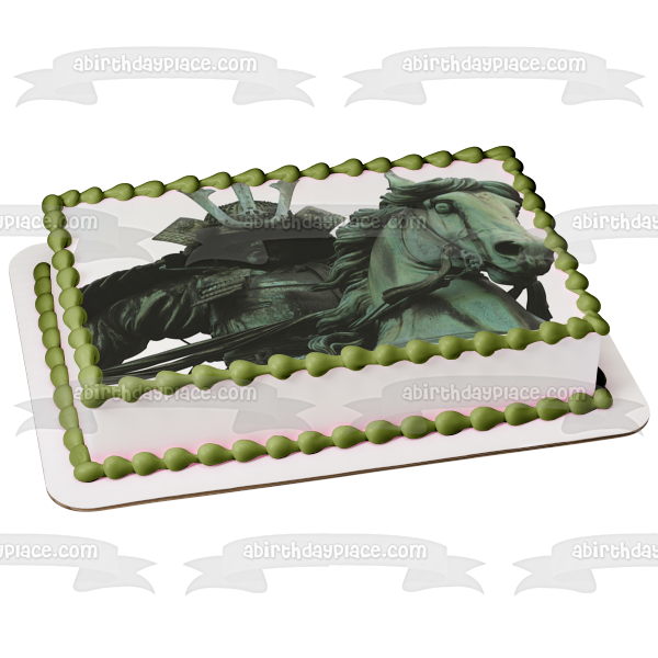 Shogun Samurai Feudal Japón Guerrero Soldado Caballería Comestible Cake Topper Imagen ABPID52831 