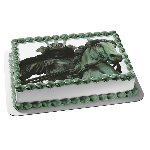 Shogun Samurai Feudal Japan Warrior Soldier Cavalry Edible Cake Topper Image ABPID52831