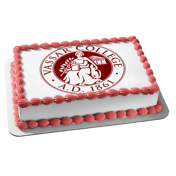 Vassar College A.D. 1861 Women's Ivy League Edible Cake Topper Image ABPID52852