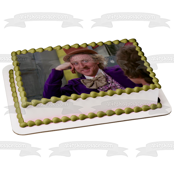 Willy Wonka y la fábrica de chocolate Gene Wilder Roald Dahl Película Decoración comestible para tarta Imagen ABPID52883 