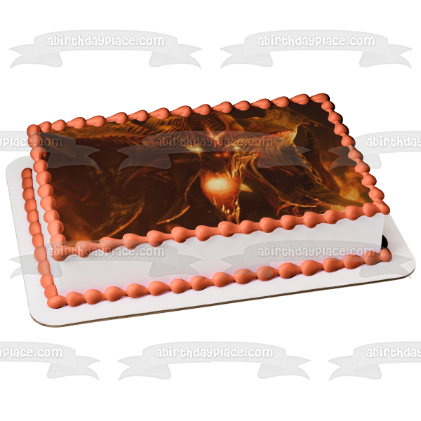 Diablo 3 Demon Devil Blizzard Gaming Monster Edible Cake Topper Image ABPID52884