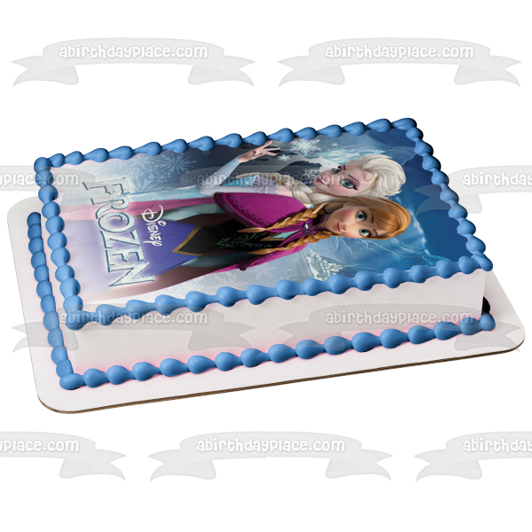 Frozen Anna Elsa Back to Back Edible Cake Topper Image ABPID04668 – A ...