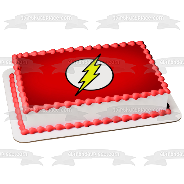 Imagen comestible para decoración de tarta con el logotipo de Flash, relámpago, ABPID05068 