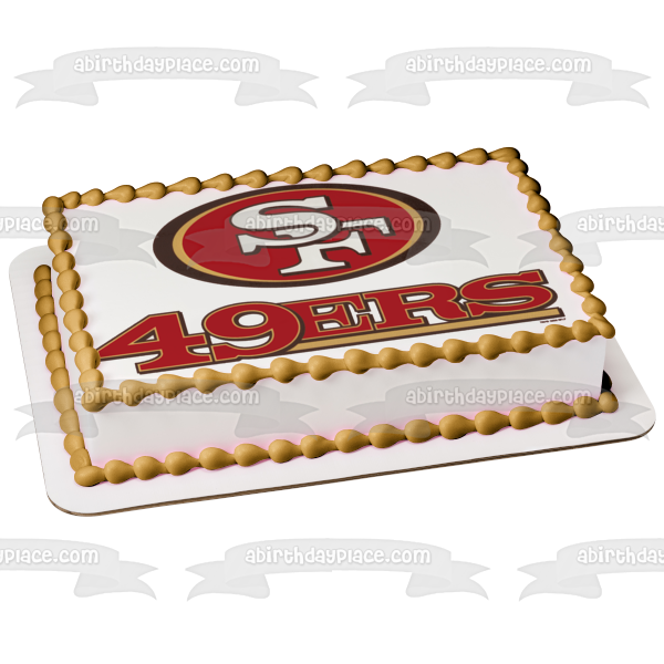 San Francisco 49'ers Edible Image Toppers. Edible Round Pre Cut Stickers.