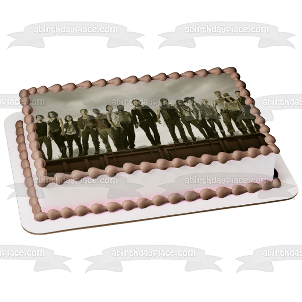 The Walking Dead Darryl Rick Michonne Glenn Rhee Edible Cake Topper Image ABPID08282