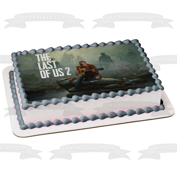 The Last of Us Part 2 Ellie Playing Guitar Edible Cake Topper Image ABPID51965