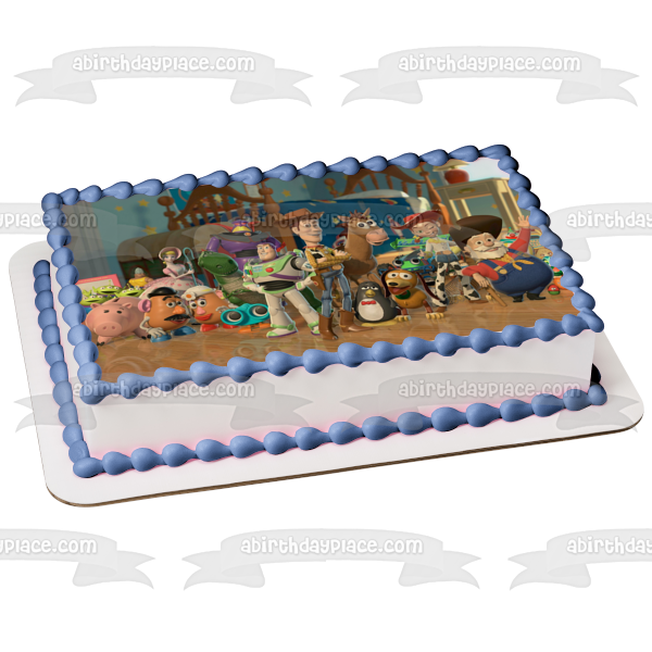 Toy Story Woody Buzz Lightyear Mr. Potato Head Disney Bo Peep Hamm Jessie Bullseye Stinky Pete Rex y Mrs. Potato Head Imagen comestible para decoración de tarta ABPID00939 