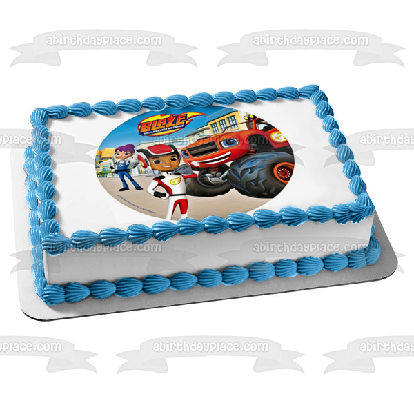 Blaze and the Monster Machines Aj Gabby Edible Cake Topper Image ABPID ...