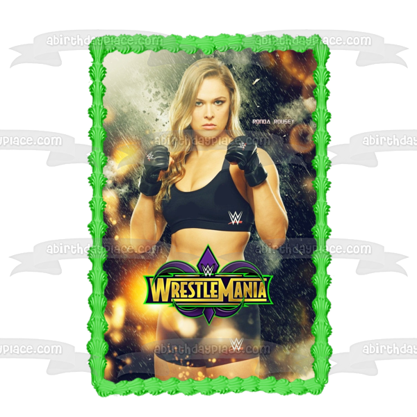 WWE World Wrestling Entertainment Wrestle Mania Rhonda Rousey Imagen comestible para tarta ABPID00952 