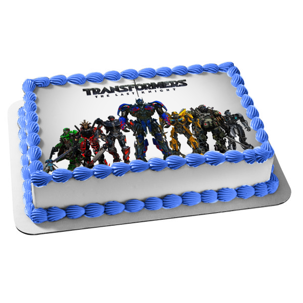 Transformers the Last Knight Megatron Optimus Prime Bumblebee Barricade Hound Edible Cake Topper Image ABPID00963