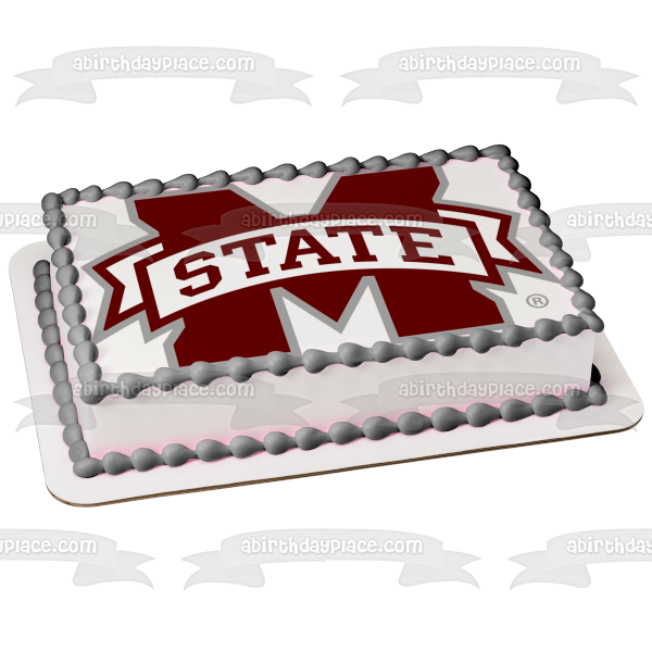 Imagen comestible para tarta con logotipo de Mississippi State Bulldogs de la NCAA ABPID00999 