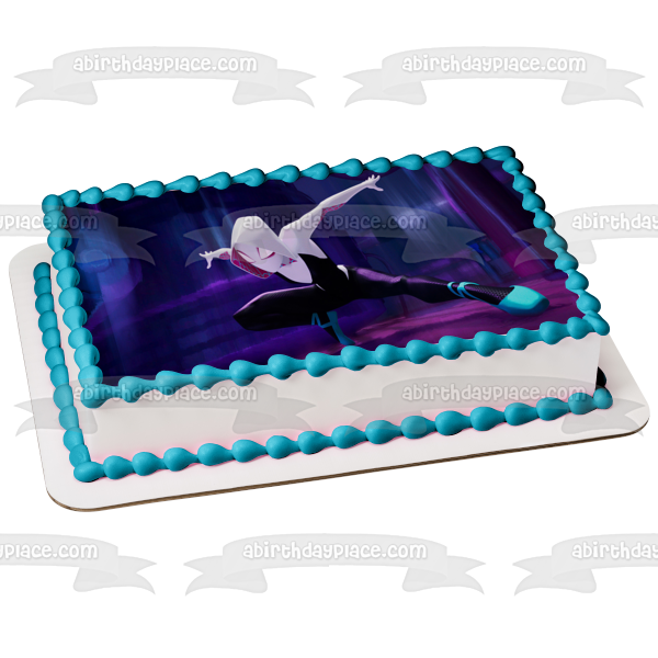 Spider-Man Into the Spider-Verse Gwen Stacy Spider Gwen Hailee Steinfeld Spider-Man Spidergwen Imagen comestible para decoración de tarta ABPID52909 