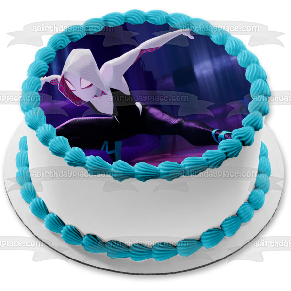 Spider-Man Into the Spider-Verse Gwen Stacy Spider Gwen Hailee Steinfeld Spider-Man Spidergwen Imagen comestible para decoración de tarta ABPID52909 