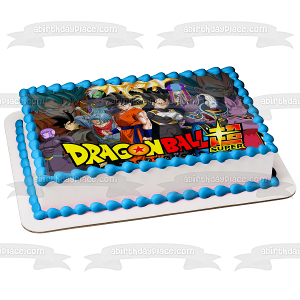 Adorno comestible para tarta Dragon Ball Super Goku y Vegeta Imagen ABPID01033 