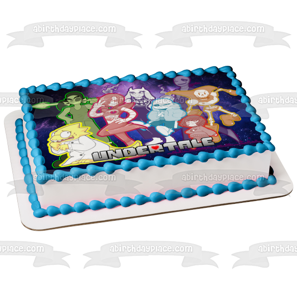 Undertale Toriel Sans Papyrus and Alphys Edible Cake Topper Image ABPID01038