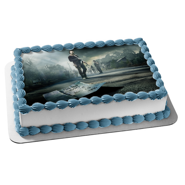 The Walking Dead the New World's Gunna Need Rick Grimes Edible Cake Topper Image ABPID01041