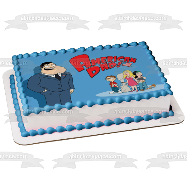 American Dad Stan Smith Francine Hayley Steve and Roger Edible Cake Topper Image ABPID01046