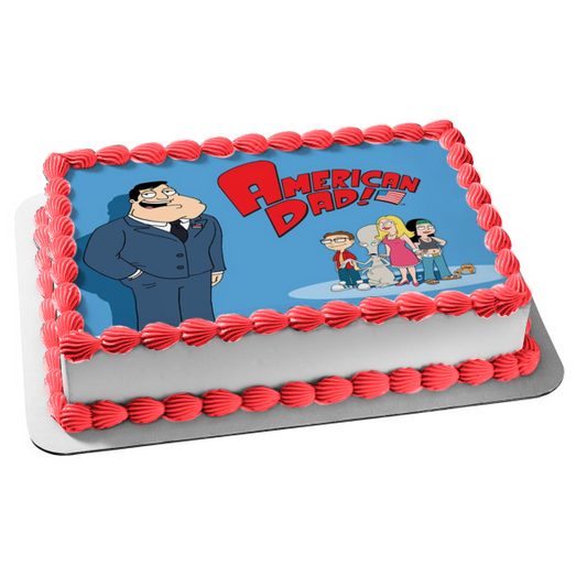 American Dad Stan Smith Francine Hayley Steve Roger Edible Cake Topper Image ABPID01046