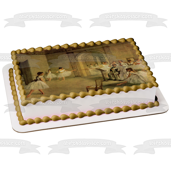 Edgar Degas Ballerinas Painting Edible Cake Topper Image ABPID01063