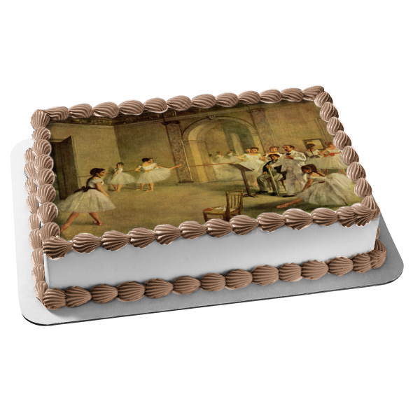 Edgar Degas Bailarinas Pintura Comestible Cake Topper Imagen ABPID01063 