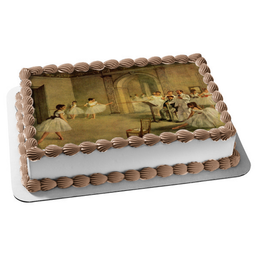 Edgar Degas Ballerinas Painting Edible Cake Topper Image ABPID01063