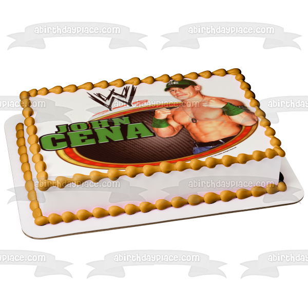 WWE John Cena - Decoración comestible para tarta de lucha libre profesional, imagen ABPID04412 