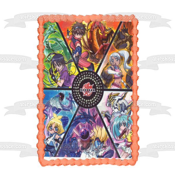 Bakugan Drago Dan Kuso y Runo Misaki Imagen comestible para decoración de tarta ABPID06212 