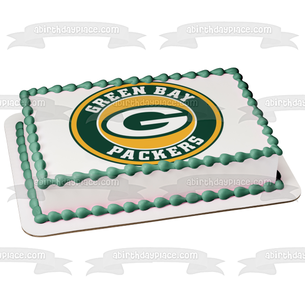 Green Bay Packers Logo Sports NFL Gold Wings Edible Cake Topper Image – A  Birthday Place