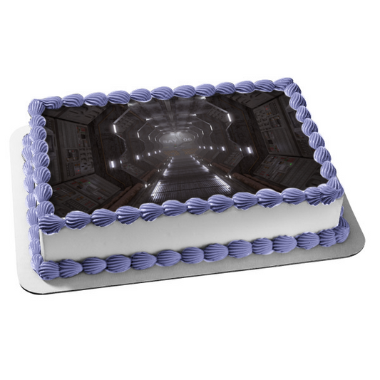 Imagen comestible para decoración de tarta de Bahía de la nave espacial ABPID52927 