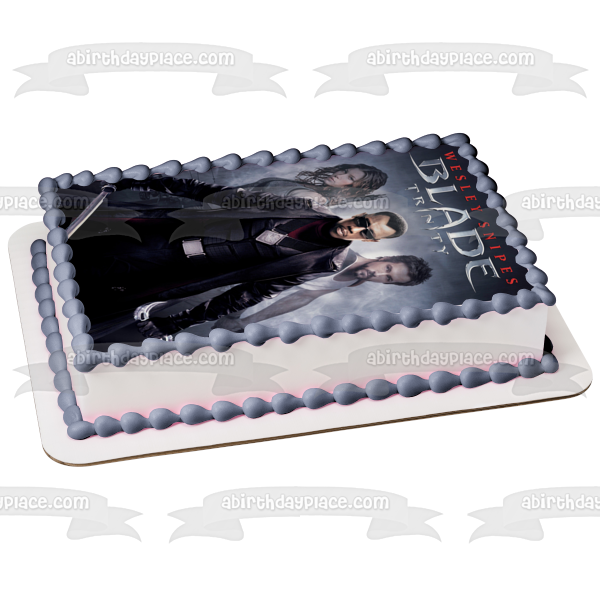 Blade Trinity Vampire Movie Poster Hannibal King Abigail Whistler Edible Cake Topper Image ABPID52970