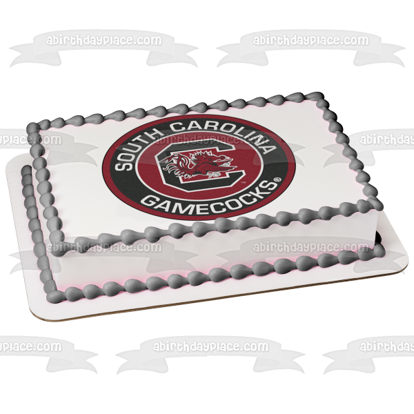 Imagen comestible para tarta con logotipo de atletismo de los Gamecocks de Carolina del Sur ABPID01214 