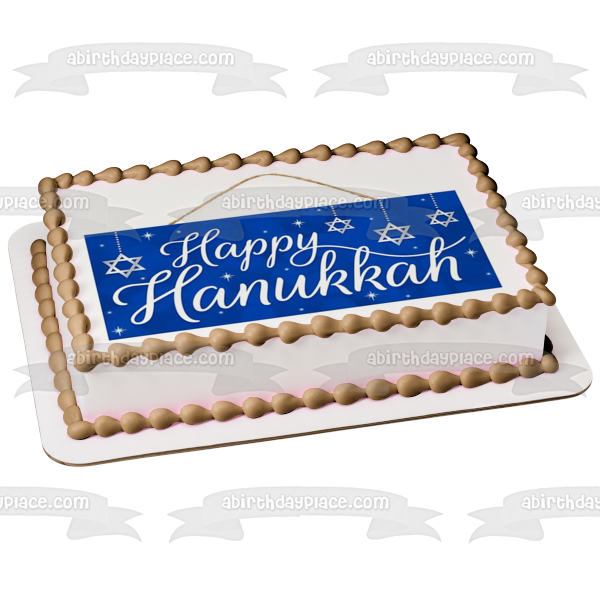 Decoración comestible para tarta con estrella de David de Hanukkah, imagen ABPID53053 