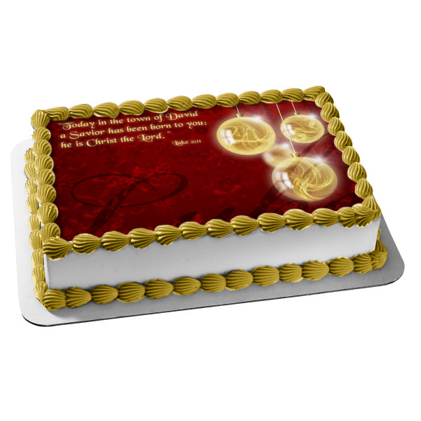 Merry Christmas Religious Inspirational Edible Cake Topper Image ABPID53062