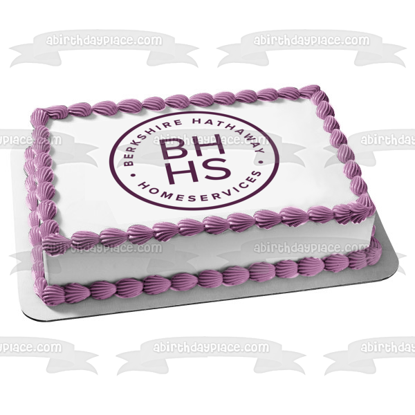 Imagen comestible para decoración de tarta con el logotipo de Bhhs Berkshire Hathaway Homeservices ABPID01348 