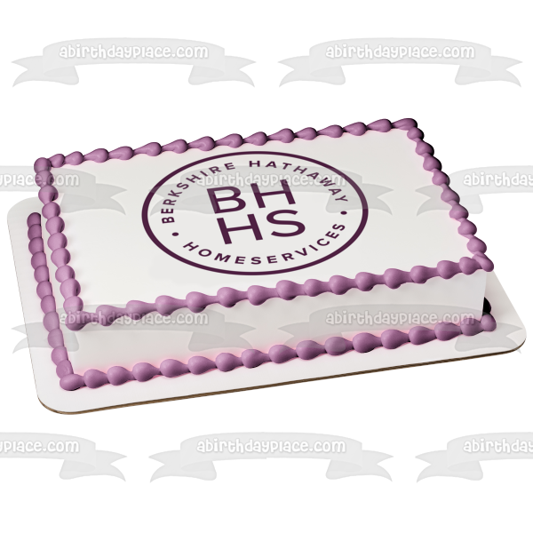 Imagen comestible para decoración de tarta con el logotipo de Bhhs Berkshire Hathaway Homeservices ABPID01348 