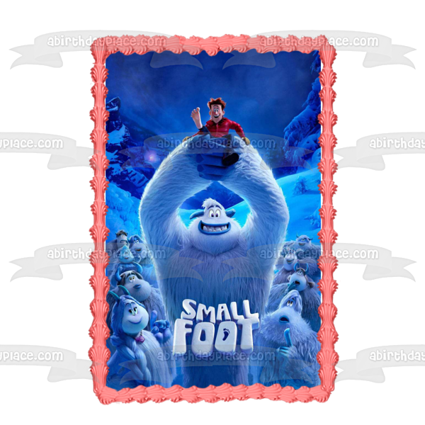 Small Foot Migo Smallfoot Icy Mountains Gwangi Meechee Fleem and Dorgle Edible Cake Topper Image ABPID01403