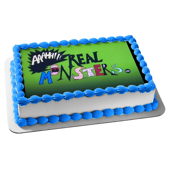 ¡¡¡Aaah!!! Imagen comestible para decoración de tarta con el logotipo de Real Monsters ABPID01471 