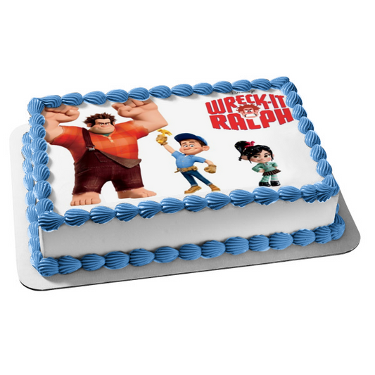 Disney Wreck-It Ralph Vanellope Fix-It Felix Edible Cake Topper Image ABPID01480