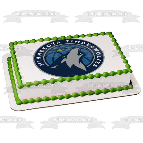 Minnesota Timberwolves Wolf Basketball Logo Edible Cake Topper Image ABPID01519